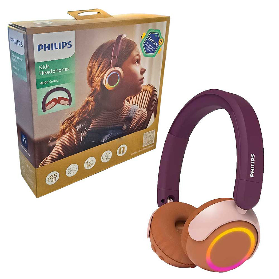 خرید هدست بی سیم فیلیپس مدل PHILIPS TAK4200MP بنفش