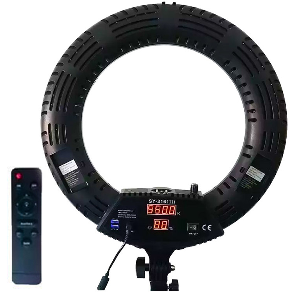 رینگ لایت 18 اینچ قطر 45 سانت توان 100 وات  بدون سه پایه جعبه نارنجی