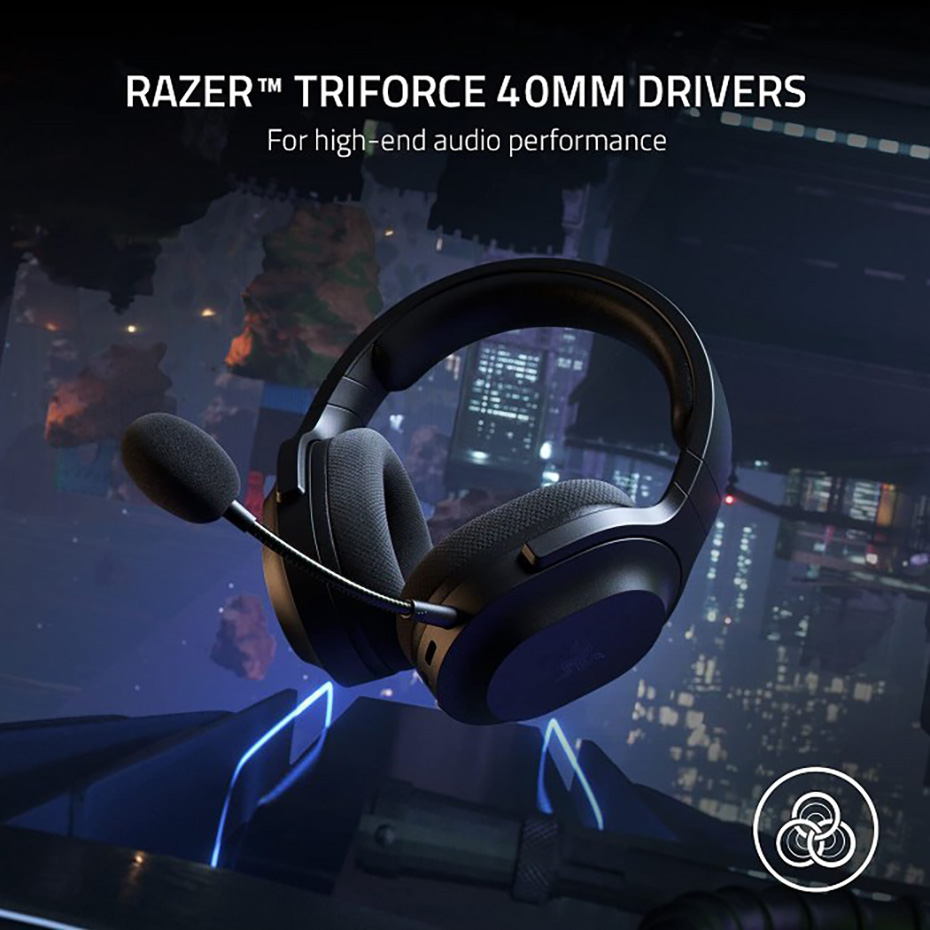 جزییات هدست بی سیم گیمینگ ریزر مدل RAZER BARRACUDA X مشکی