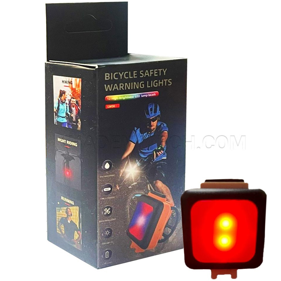 چراغ شارژی دوچرخه مدل BICYCLE LIGHTS LED LW06 سفید