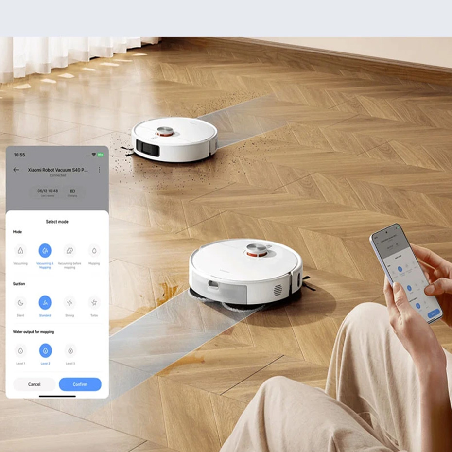 جارو هوشمند رباتیک شیائومی مدل XIAOMI Robot Vacuum S40 Pro OV71GL سفید
