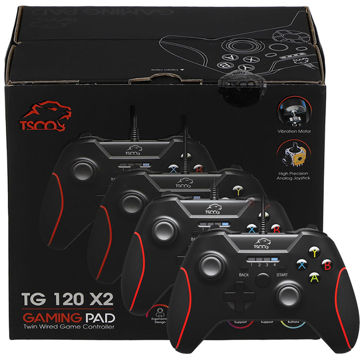 خرید دسته بازی دوبل سیم دار تسکو مدل TSCO TG120x2