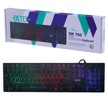 خرید کیبورد سیم دار گیمینگ دتکس پلاس مدل DETEX+ DK 702