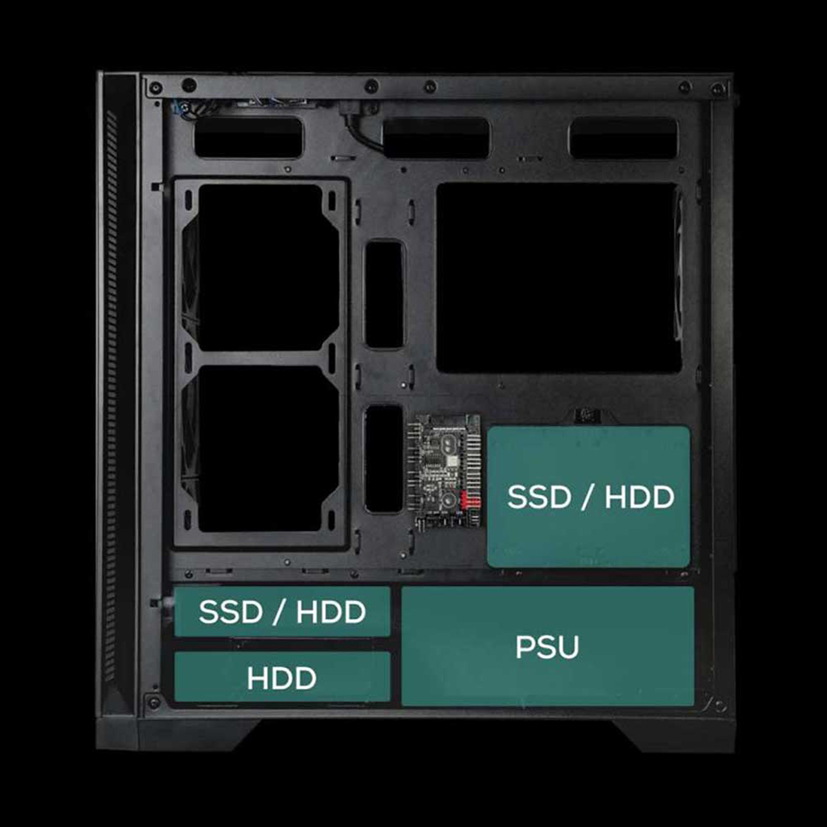 ابعاد کیس گیمینگ تسکو مدل TSCO GC 4510 Dragon’s Breath مشکی