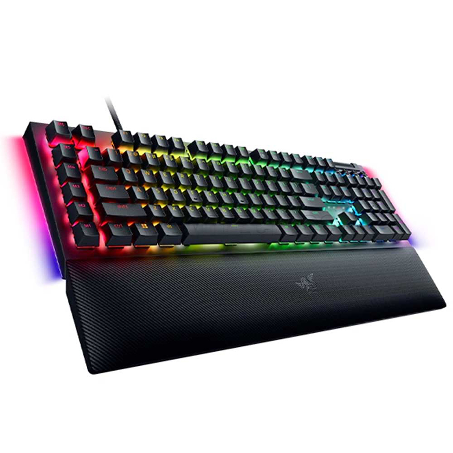 ابعاد کیبورد سیم دار گیمینگ ریزر مدل RAZER BLACKWIDOW V4 Green Switch