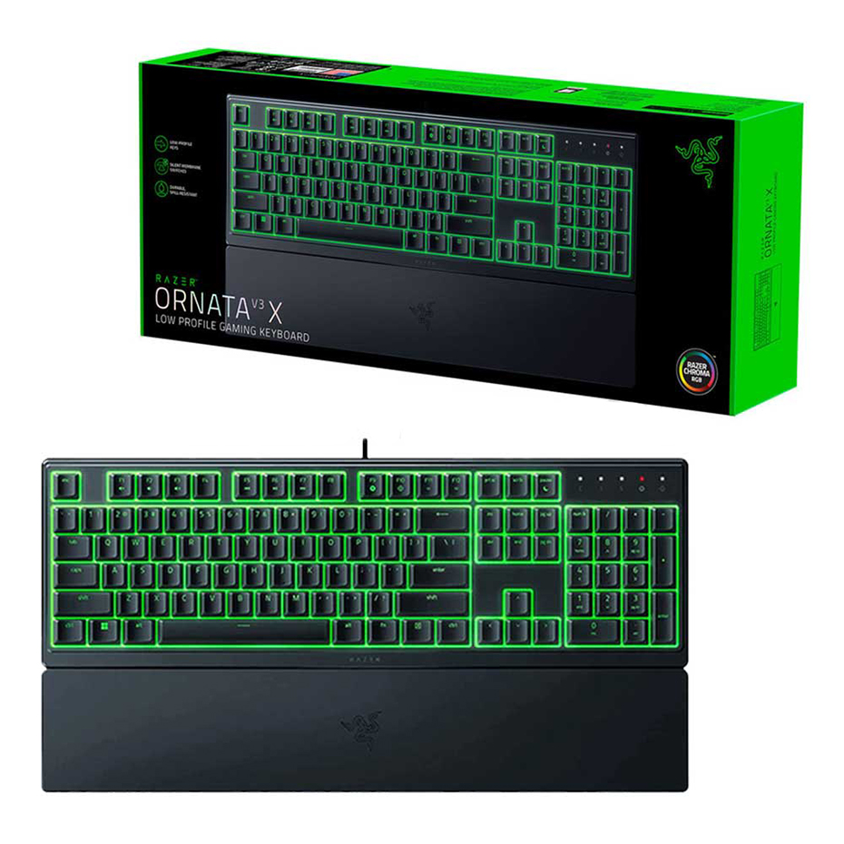 خرید کیبورد گیمینگ سیم دار ریزر مدل RAZER ORNATA V3 X مشکی
