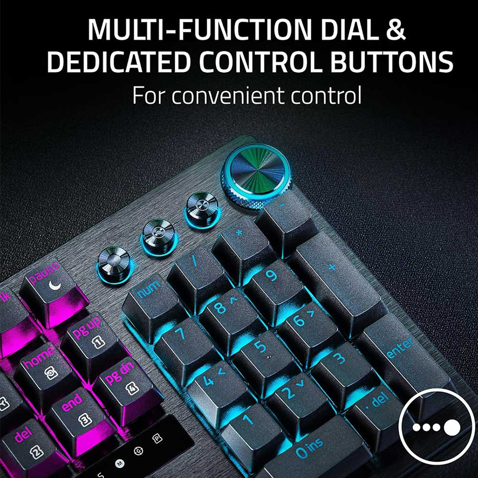 ابعاد کیبورد سیم دار گیمینگ ریزر مدل RAZER HUNTSMAN V3 PRO