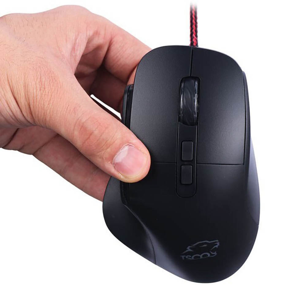 ابعاد ماوس سیم دار گیمینگ تسکو مدل TSCO GM 2031 مشکی
