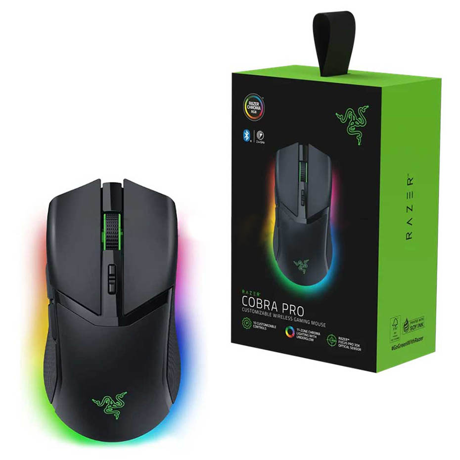 خرید ماوس بی سیم گیمینگ ریزر مدل RAZER COBRA PRO مشکی