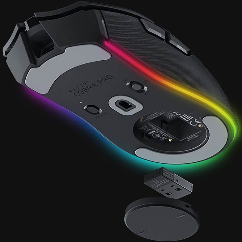 مشخصات ماوس بی سیم گیمینگ ریزر مدل RAZER COBRA PRO مشکی
