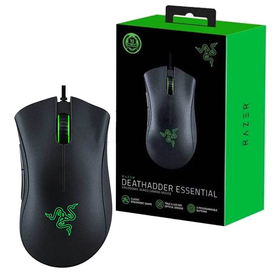 خرید ماوس سیم دار ریزر مدل RAZER DEATHADDER ESSENTIAL مشکی