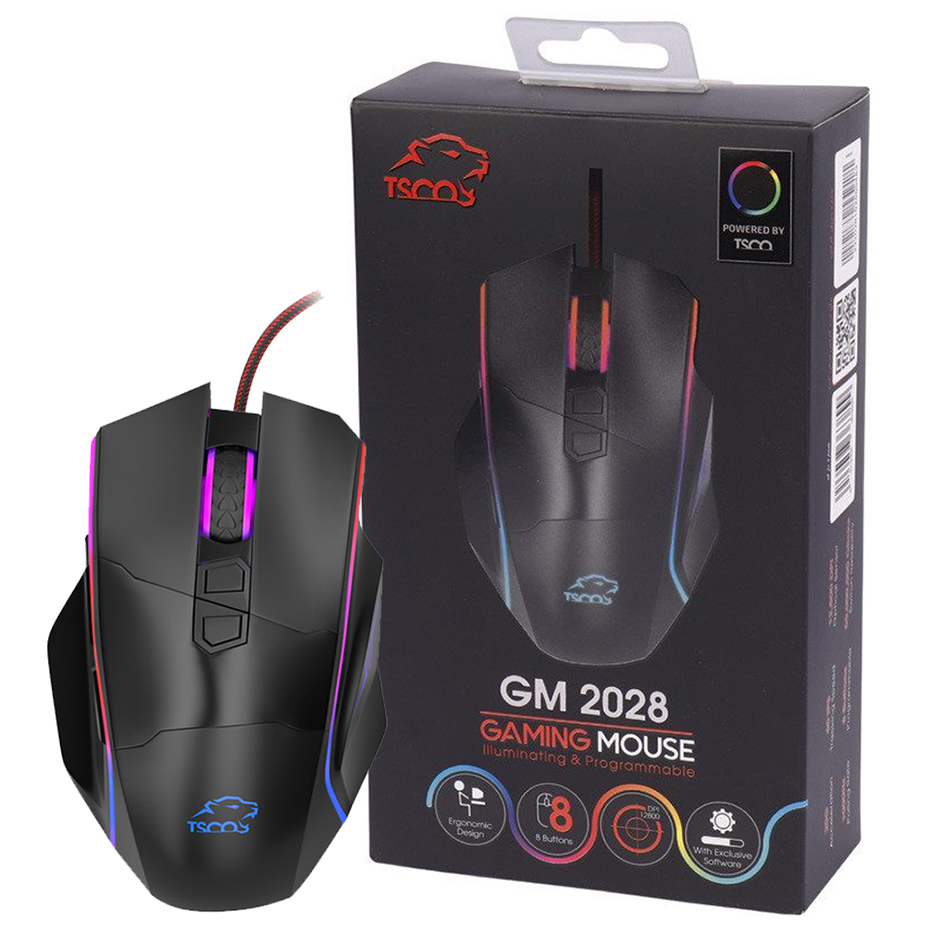 خرید ماوس سیم دار گیمینگ تسکو مدل TSCO GM2028