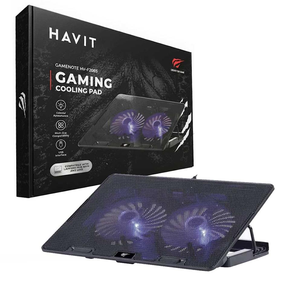 خرید فن نوت بوک گیمینگ دو فن هویت مدل HAVIT HV-F2083