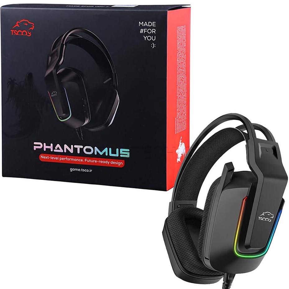 خرید هدست سیم دار گیمینگ مدل TSCO PHANTOMUS GH 5143 مشکی