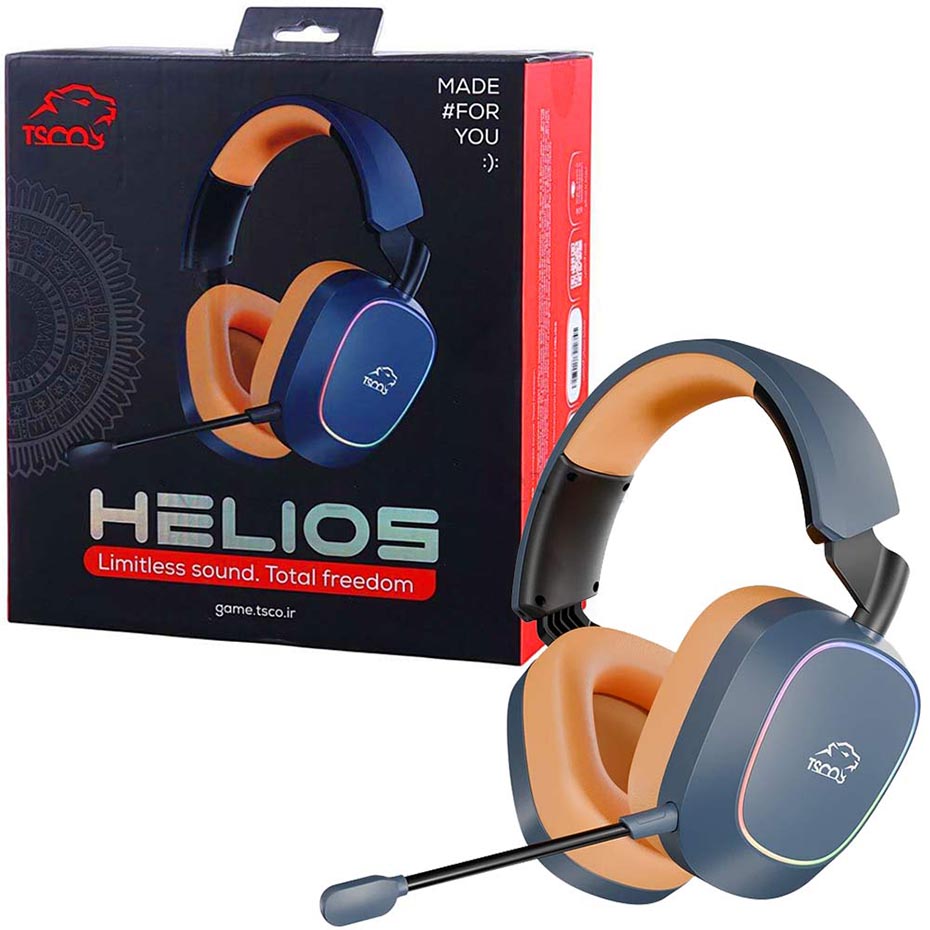 خرید هدست بی سیم گیمینگ تسکو مدل TSCO HELIOS GH 6170 سرمه ای