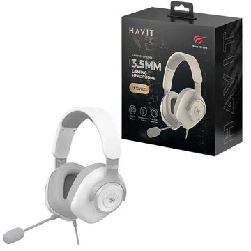 خرید هدست سیم دار گیمینگ هویت مدل HAVIT H2230D-WG RGB Gaming سفید