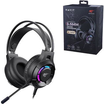 خرید هدست سیم دار گیمینگ هویت مدل HAVIT H2049D RGB Gaming مشکی