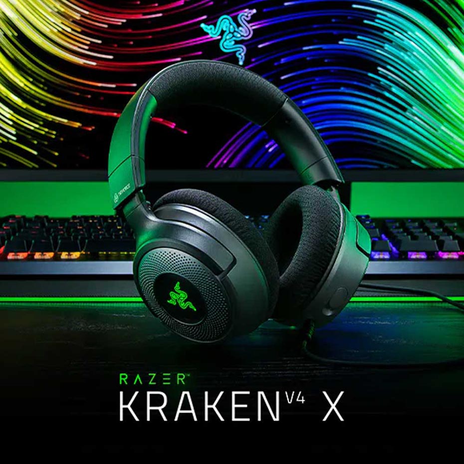 مشخصات هدست گیمینگ سیم دار ریزر مدل RAZER KRAKEN V4 X مشکی