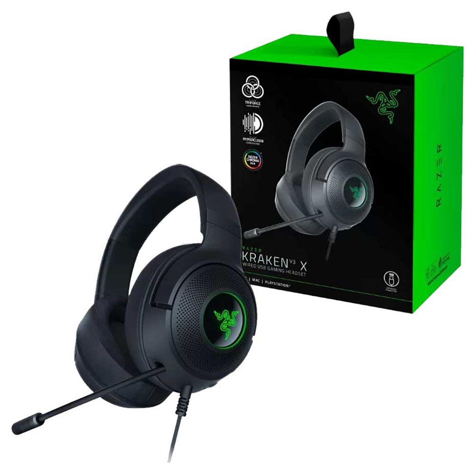 خرید هدست سیم دار گیمینگ ریزر مدل RAZER KRAKEN V3 X مشکی