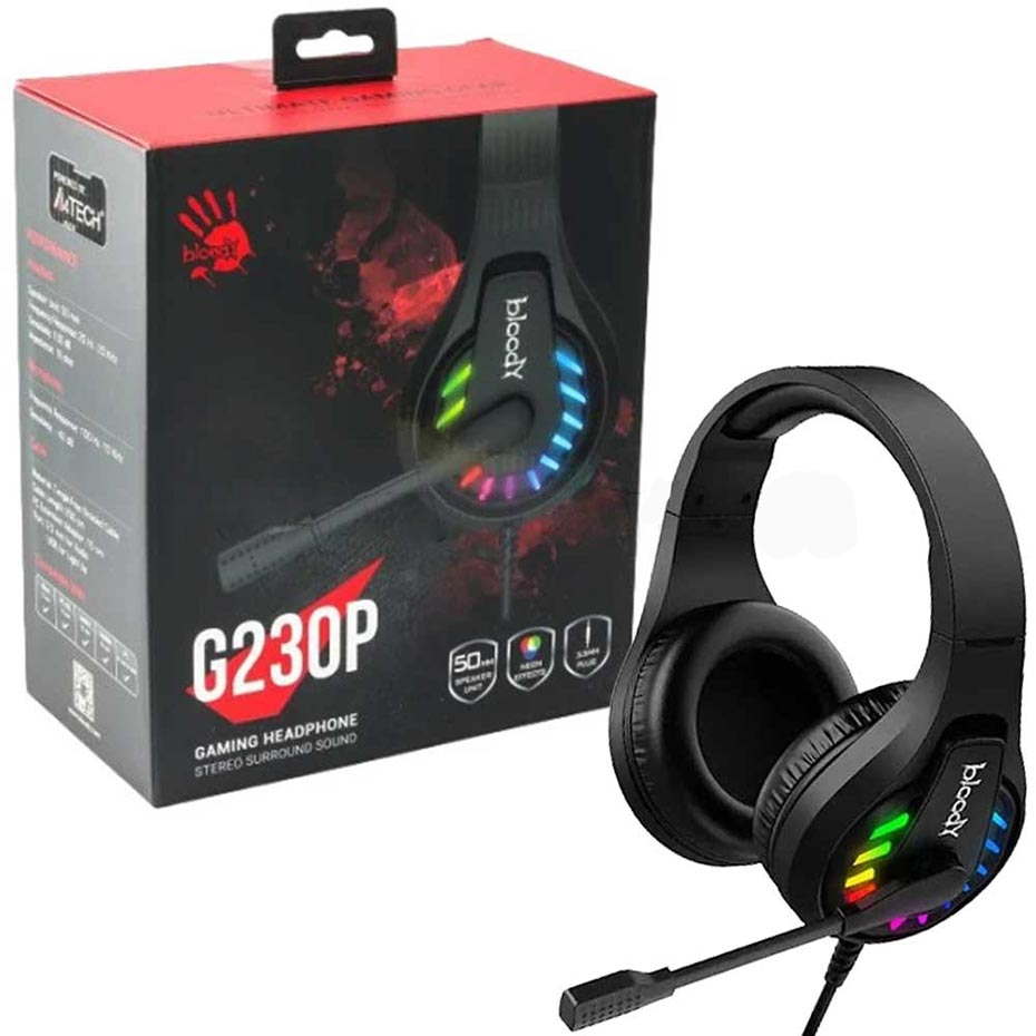 خرید هدست سیم دار گیمینگ ایفورتک مدل A4TECH Bloody G230P