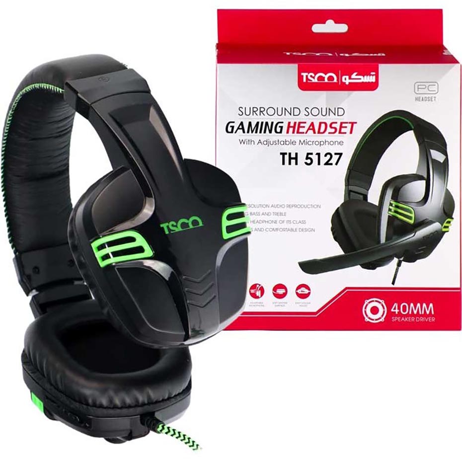 خرید هدست سیم دار گیمینگ تسکو مدل TSCO TH 5127