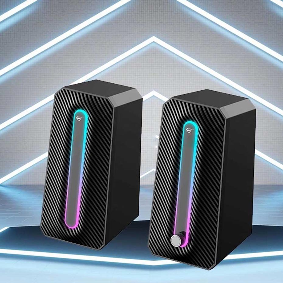 قیمت اسپیکر گیمینگ دوتکه لپ تاپ هویت مدل HAVIT SK216 RGB Light مشکی