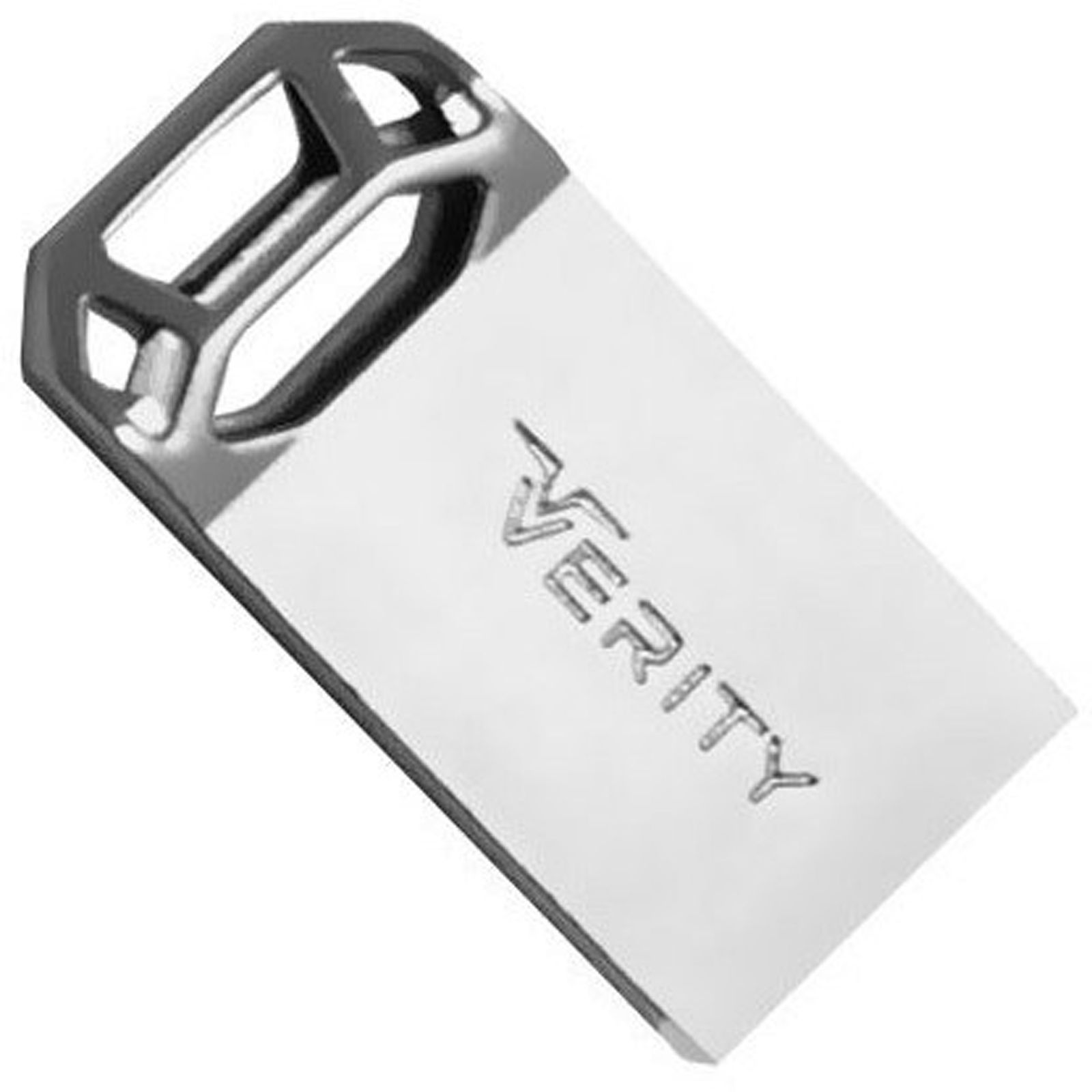 فلش مموری وریتی مدل V-819 ظرفیت 16 گیگابایت بند انگشتی با بدنه فلزی، رابط USB 2.0 و سرعت انتقال 30 مگابایت بر ثانیه