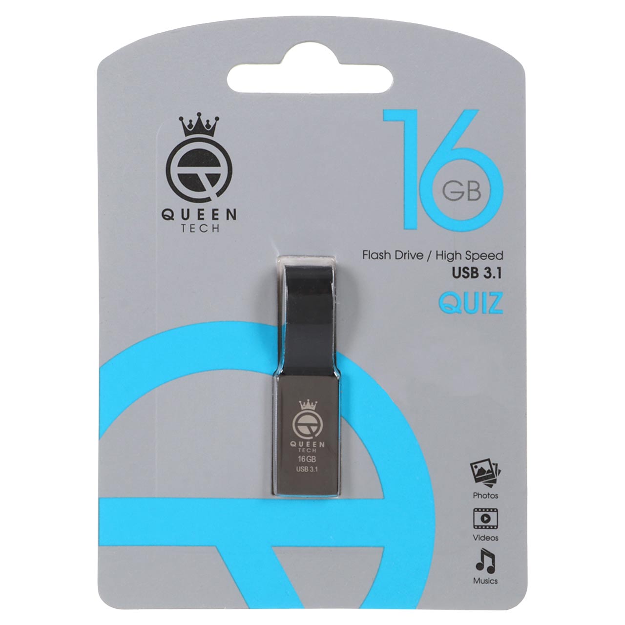 خرید فلش کوئین تک مدل QUEEN TECH QUIZ 16GB USB 3.1