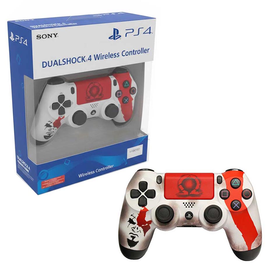 خرید دسته بازی سونی مدل SONY PS4 DualShock4 High COPY God of War سفید قرمز