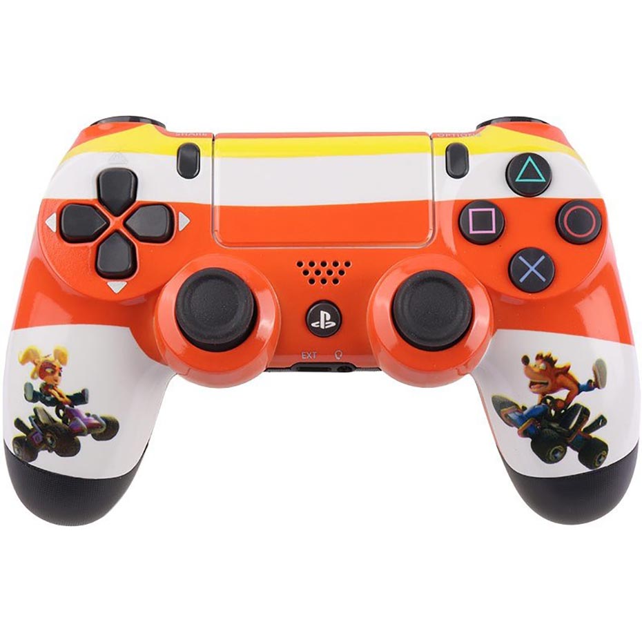 خرید دسته بازی سونی مدل SONY PS4 DualShock4 High COPY CRASH سفید نارنجی