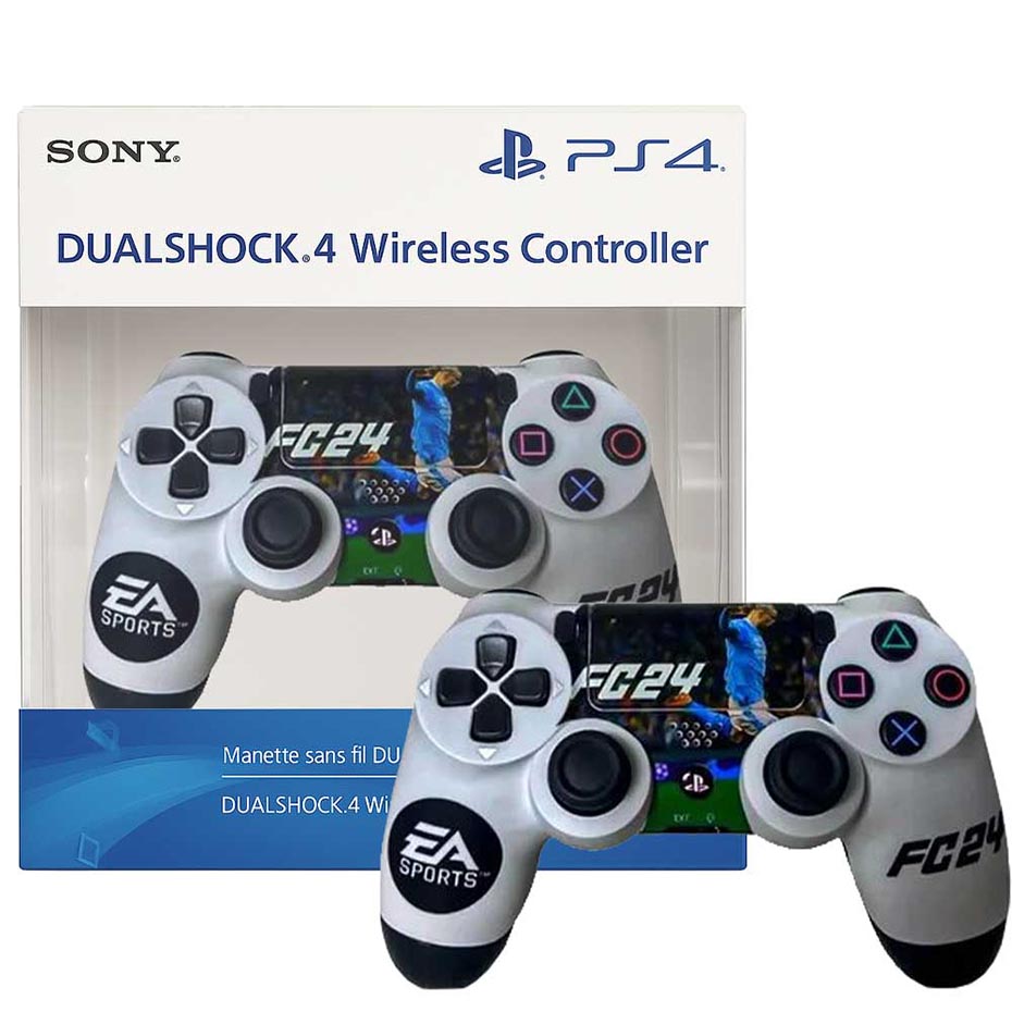 خرید دسته بازی PS4 طرح FC24 سفید