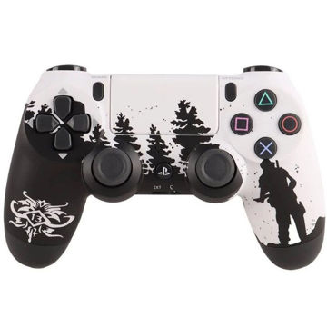 خرید دسته بازی PS4 طرح Last Of Us سفید مشکی