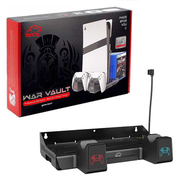 خرید پایه شارژر و فن خنک کننده تسکو مدل TSCO TGS 16 PS5 WAR VAULT