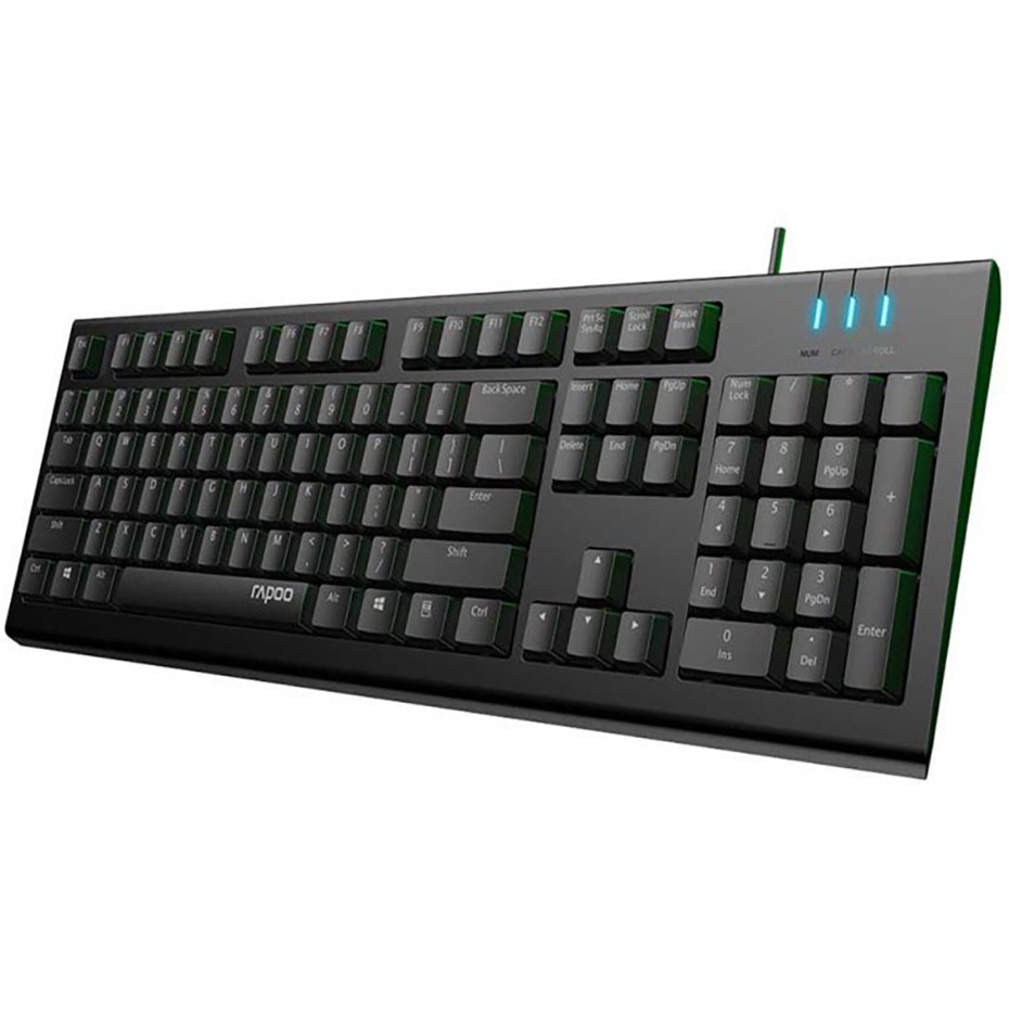 مشخصات کیبورد سیم دار رپو مدل RAPOO NK1900 مشکی