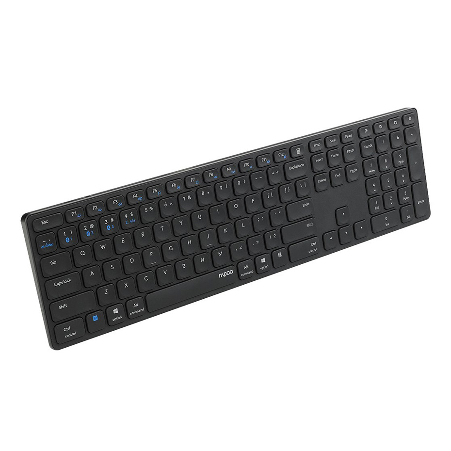 توضیحات کیبورد بی سیم رپو مدل RAPOO E 9550 L خاکستری