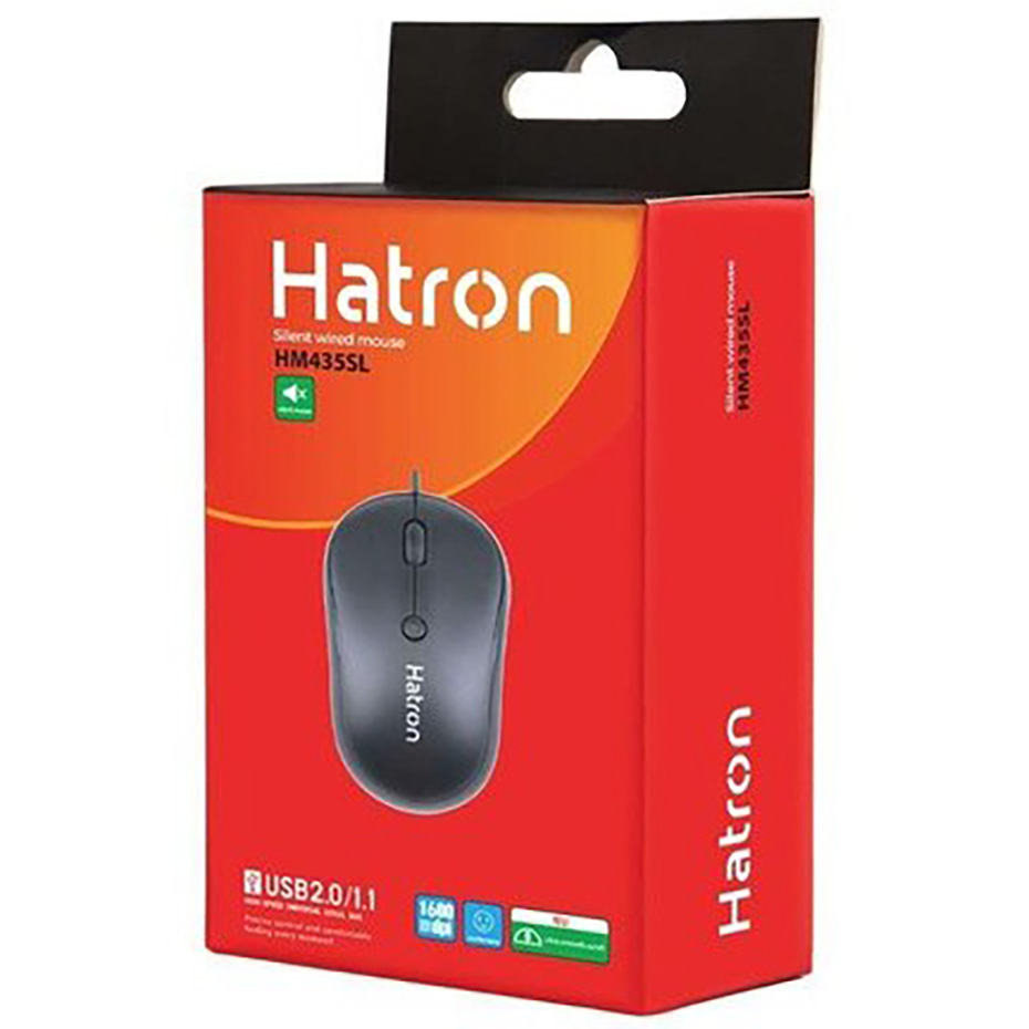 جعبه ماوس سیم دار هترون مدل Hatron HM435SL مشکی