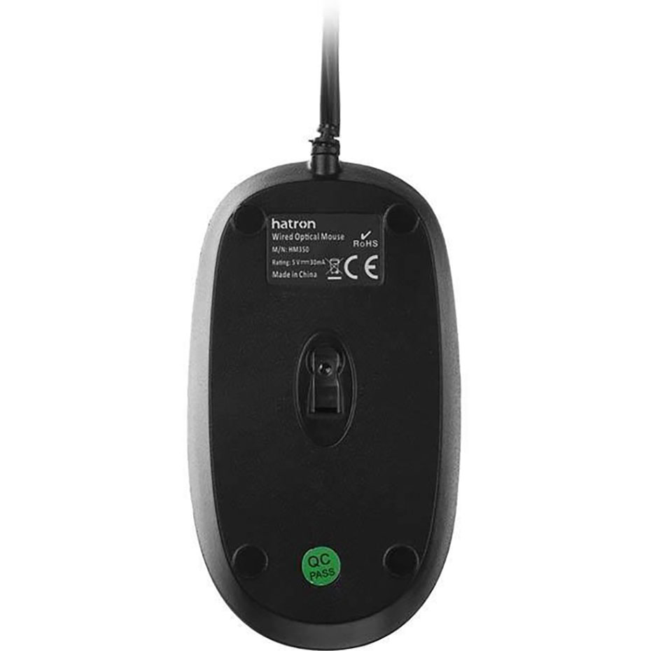 پشت ماوس سیم دار هترون مدل Hatron HM350SL مشکی