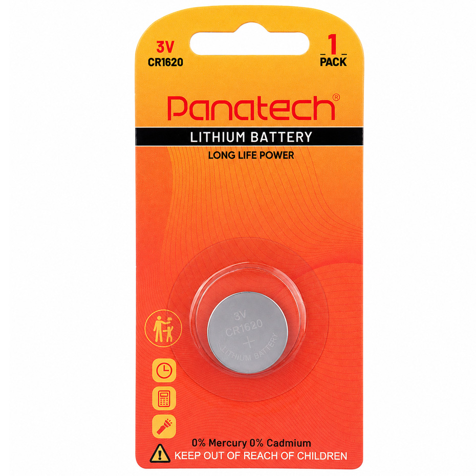 باتری سکه ای پاناتک مدل PANATECH CR1620 تک پک