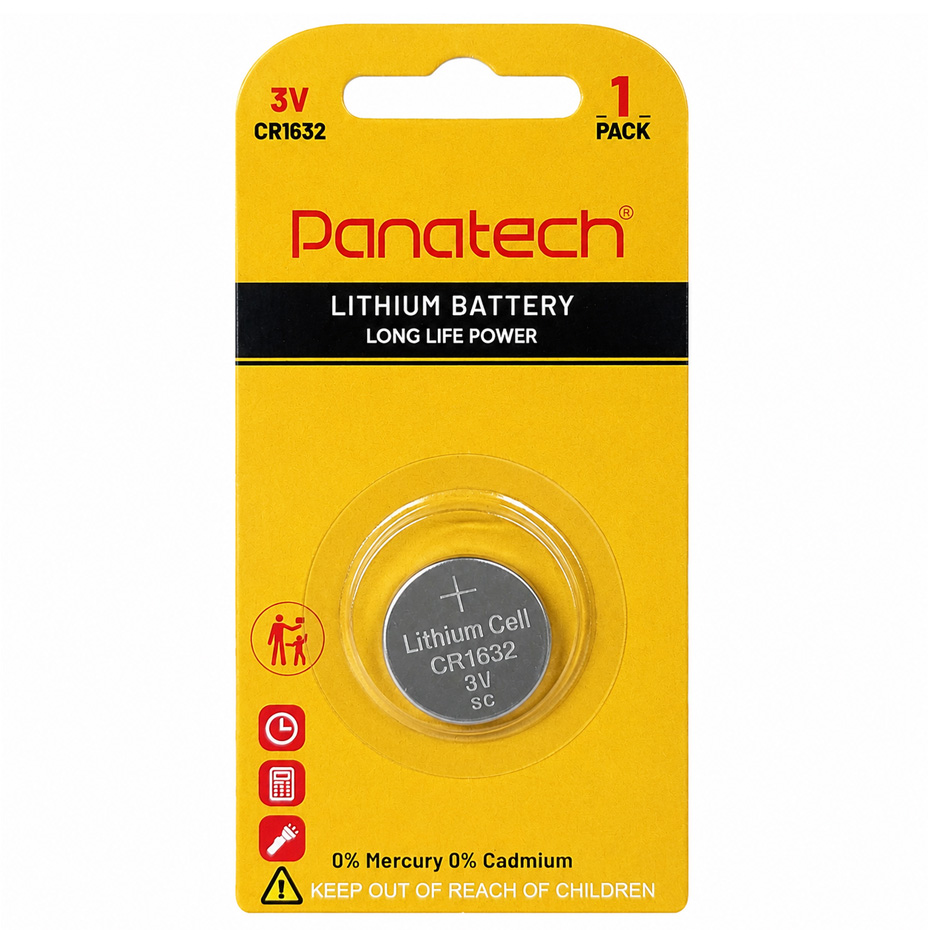 باتری سکه ای پاناتک مدل PANATECH CR1632 تک کارتی