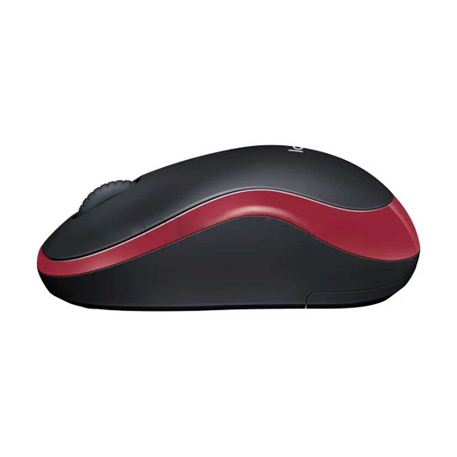 مشخصات ماوس بی سیم لاجیتک مدل LOGITECH M 185 مشکی قرمز