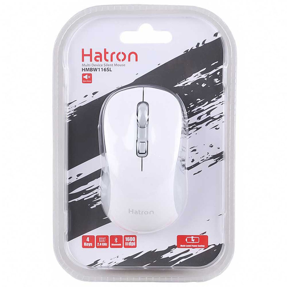 خرید ماوس بی سیم هترون مدل Hatron HMBW 116 SL سفید