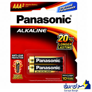 باتری آلکالاین نیم قلم پاناسونیک 2 کارتی مدل PANASONIC AAA ADVANCED