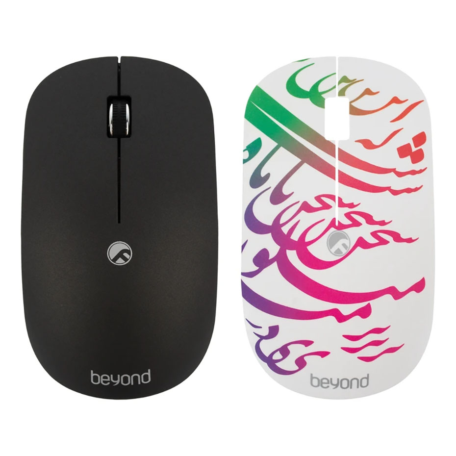 توضیحات ماوس بی سیم بیاند مدل BEYOND BM 4000 RF همراه کاور مشکی