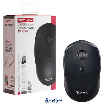 خرید ماوس بی سیم تسکو مدل TSCO TM 729 W مشکی