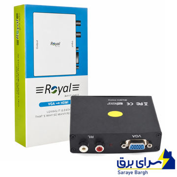قیمت تبدیل رویال مدل ROYAL VGA TO HDMI مشکی + آداپتور
