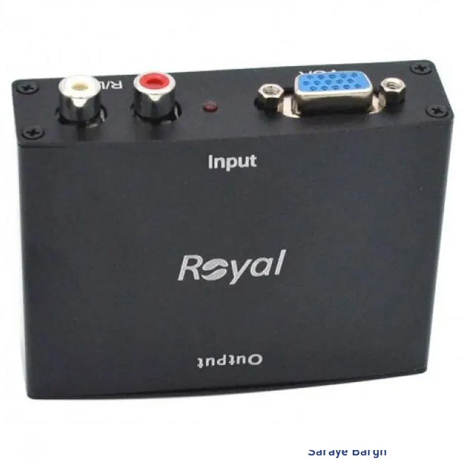 خرید تبدیل رویال مدل ROYAL VGA TO HDMI مشکی + آداپتور