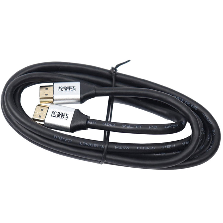 کابل HDMI کی نت پلاس ورژن 2/1 مدل K-NET PLUS KP-CH21018 8K V 2.1 طول 1/8 متر