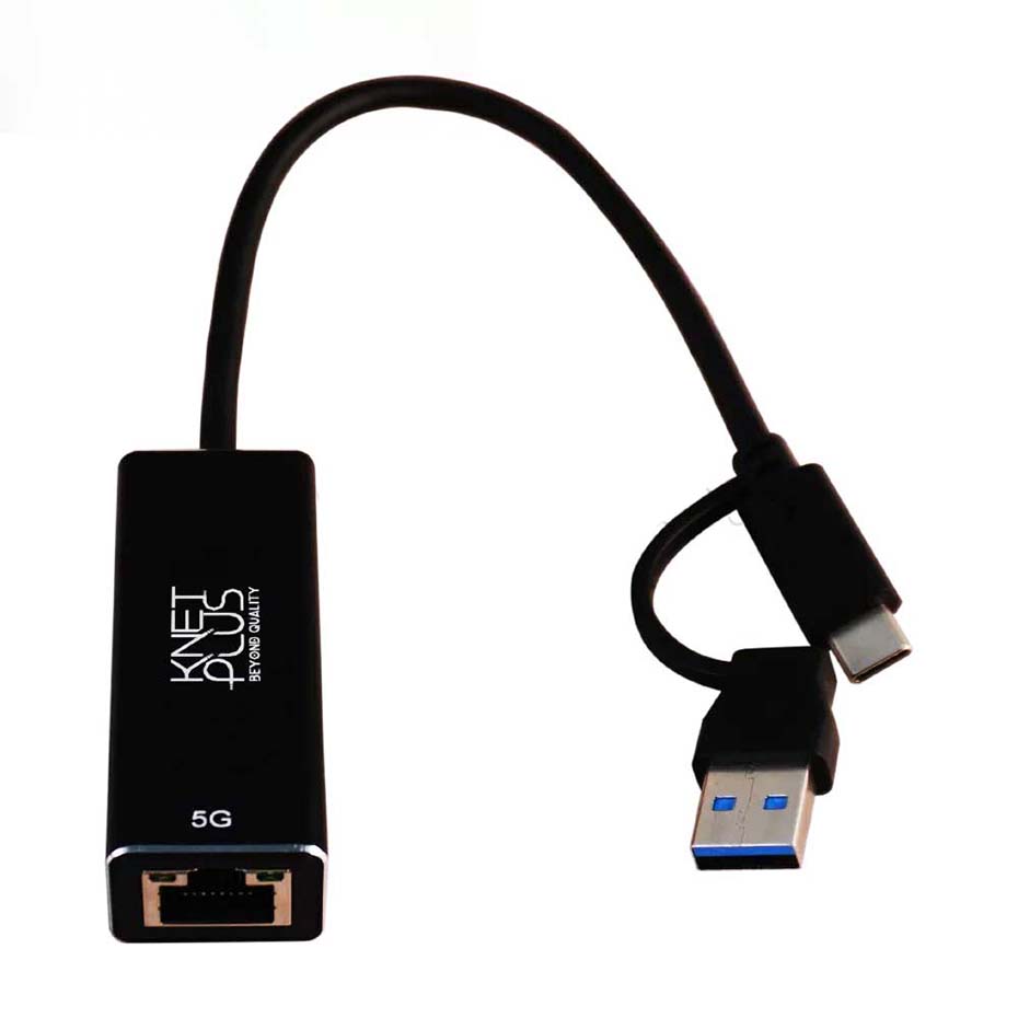 قیمت کارت شبکه برد دار Type-C / USB کی نت پلاس مدل KNET PLUS KP-COAC30LA05 طول 15 سانتی متر
