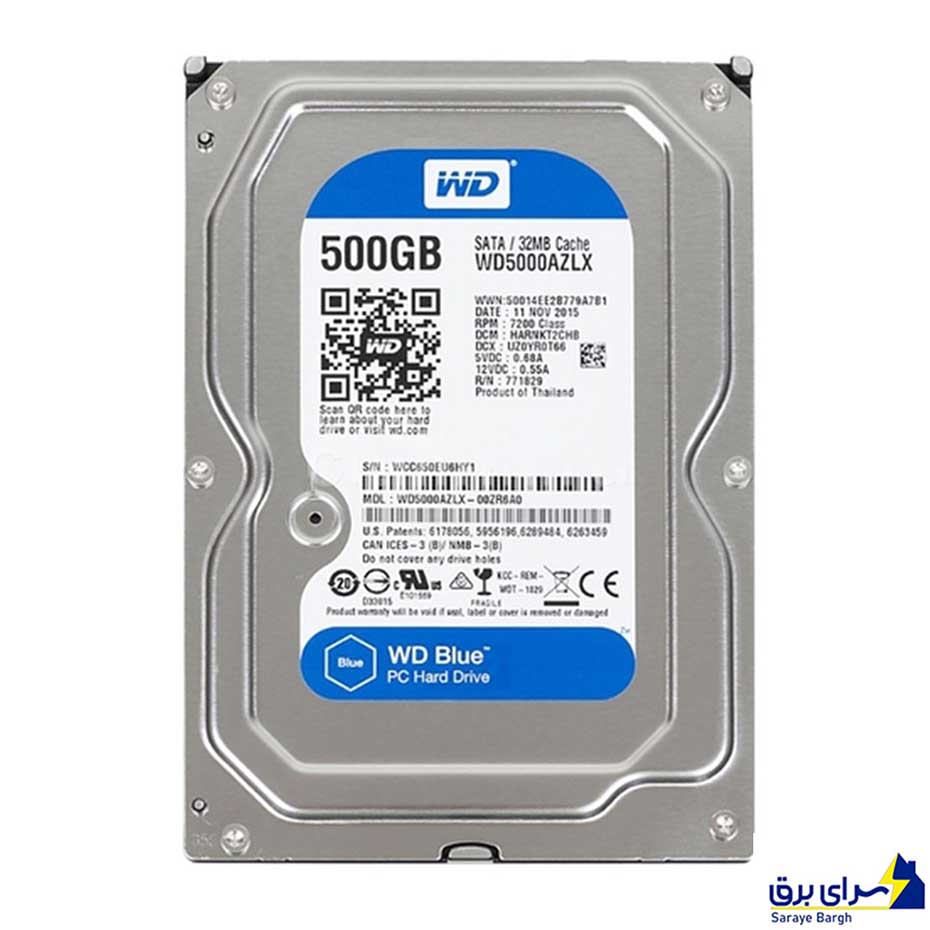 خرید هارد اینترنال وسترن دیجیتال NEW مدل BLUE HDD WesternDigital 500GB آبی