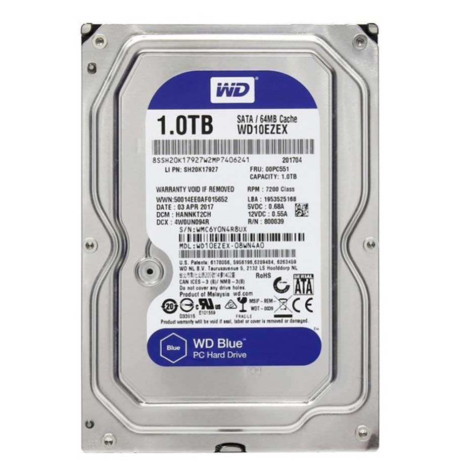 قیمت هارد اینترنال وسترن دیجیتال NEW مدل Western Digital HDD BLUE 1TB آبی